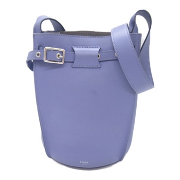 CELINE Big bucket Shoulder crossbody Bag 183343 leather Purple Used
