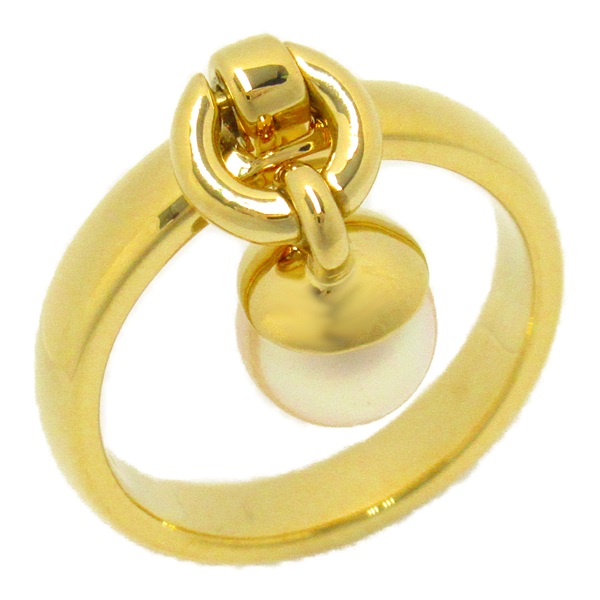 TIFFANY＆CO door knock pearl Ring 18KYG Yellow Gold Used US size 5.5 women