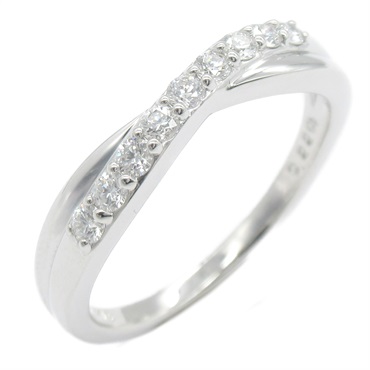 JEWELRY Diamond ring #6.5 US size K18 White Gold Used