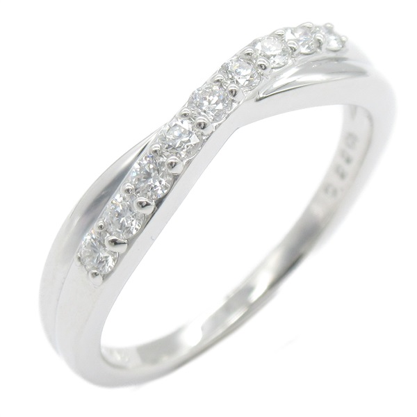 JEWELRY Diamond ring #6.5 US size K18 White Gold Used
