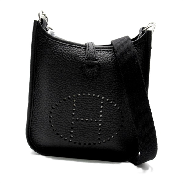 HERMES Evelyne Amazon TPM Shoulder crossbody Bag B Taurillon Clemence Black SHW