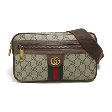GUCCI GG Supreme Waist bum Bag 574796 canvas Beige Used
