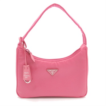 PRADA Shoulder hand Bag 1NE515 Nylon Pink Used