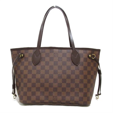 LOUIS VUITTON Neverfull PM Shoulder tote bag N51109 Damier Ebene Used LV women