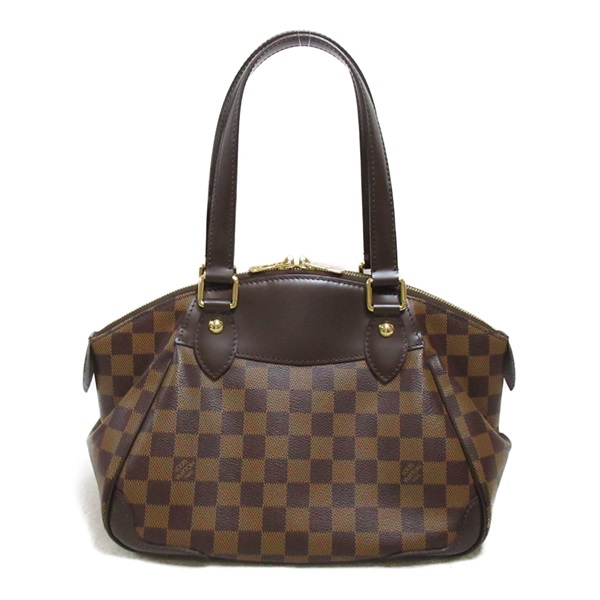 LOUIS VUITTON Verona PM Shoulder Tote Hand Bag N41117 Damier Ebene Used LV Women