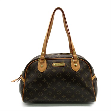 LOUIS VUITTON Montorgueil PM Shoulder Bag M95565 Monogram canvas Brown Used LV