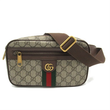GUCCI Ophidia GG Belt Waist bum bag 574796 canvas Brown Used
