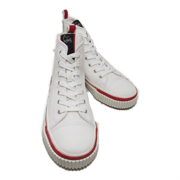 Christian Louboutin Pedro canvas Sneakers 3230486WH0142 White NEW mens #42