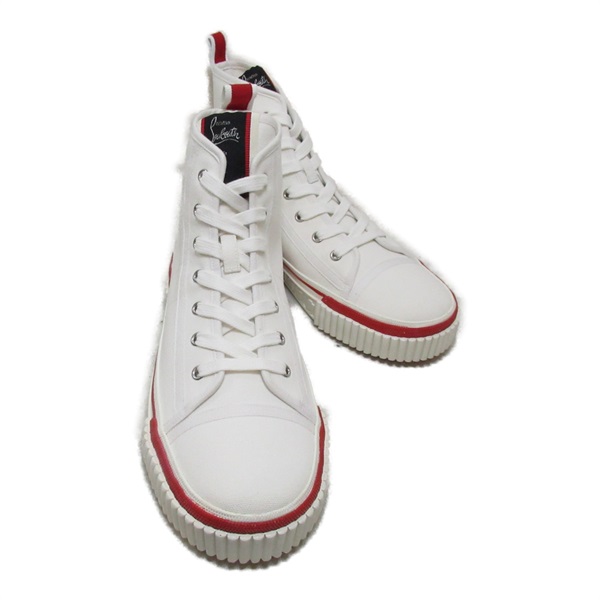 Christian Louboutin Pedro canvas Sneakers 3230486WH0142 White NEW mens #42
