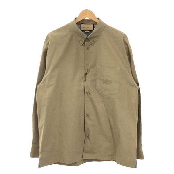 GUCCI Long sleeve shirt 762164ZAPC4104350 cotton Beige NEW mens size 50