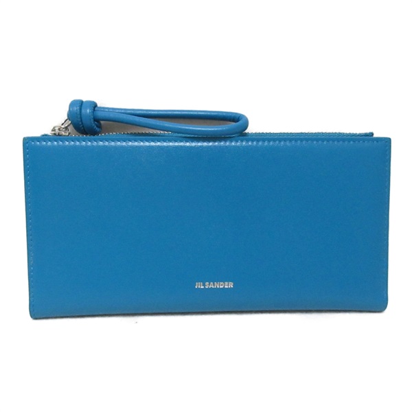 JIL SANDER Bifold long wallet purse J07UI0008P5354029 leather Blue lagoon