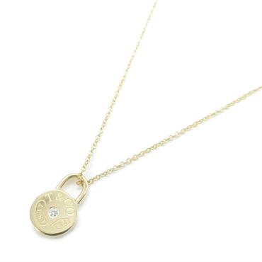 TIFFANY＆CO 1837 Round Lock Diamond Necklace 18KYG Yellow Gold Used women