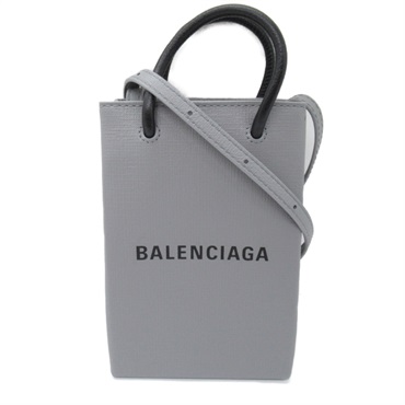 BALENCIAGA Mini 2way Shoulder crossbody tote Bag 5938260AI2N1160 Calfskin Gray