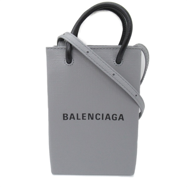 BALENCIAGA Mini 2way Shoulder crossbody tote Bag 5938260AI2N1160 Calfskin Gray