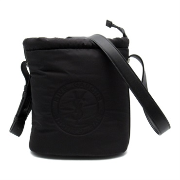 SAINT LAURENT Rive Gauche Lace Bucket Shoulder crossbody Bag 710261FACBY1000 bk