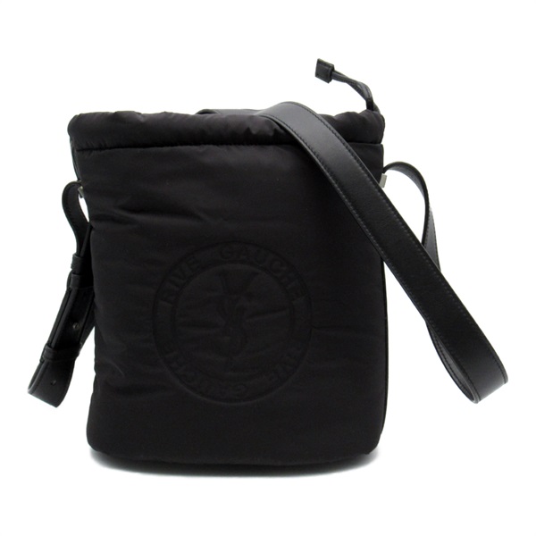 SAINT LAURENT Rive Gauche Lace Bucket Shoulder crossbody Bag 710261FACBY1000 bk