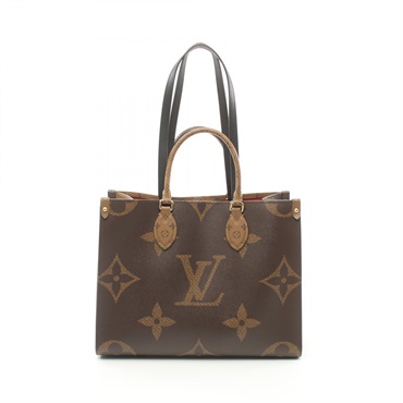 LOUIS VUITTON OntheGo MM Monogram Giant Reverse Tote Bag M45321 canvas leather