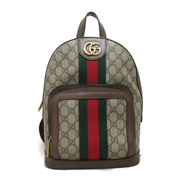 GUCCI Ophidia GG Small Backpack zipper daybag 547965 canvas Beige Used