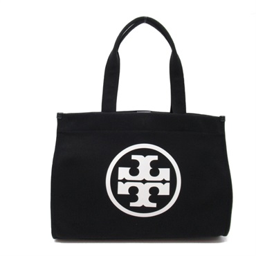 Tory Burch Tote hand Bag 148792002 cotton Black White