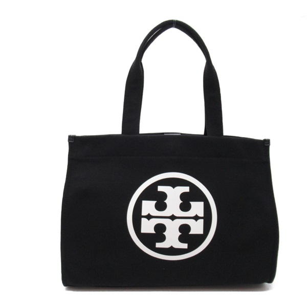 Tory Burch Tote hand Bag 148792002 cotton Black White