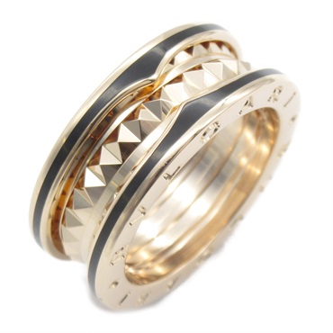 BVLGARI B-zero 1 lock Ring 18KPG Pink Rose Gold ceramic Used US size 6.75 #54