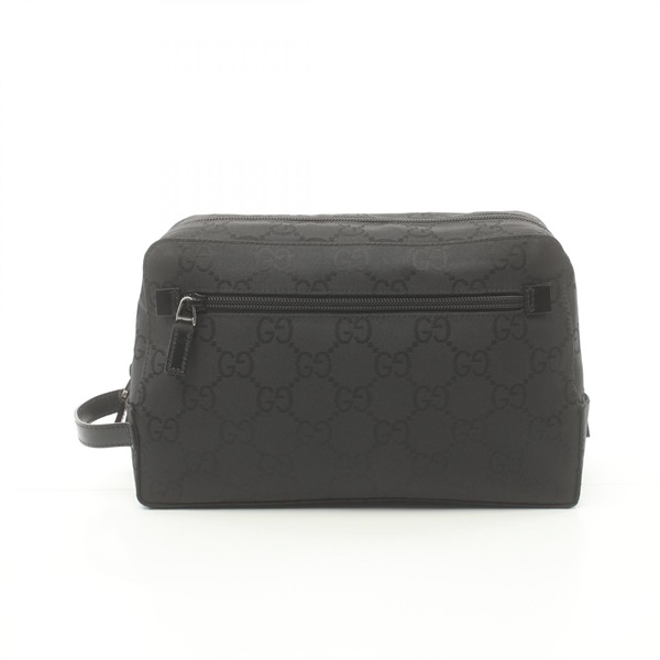 GUCCI GG nylon business clutch bag 112253 Nylon leather Black Used unisex