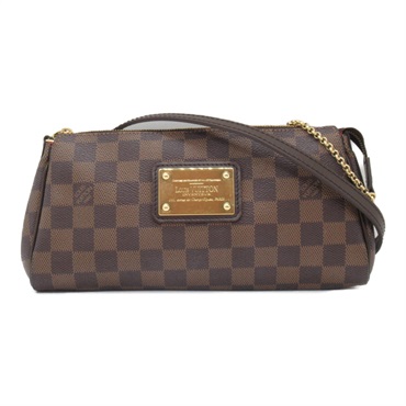 LOUIS VUITTON Eva Chain shoulder Clutch 2way bag N55213 Damier Ebene Used LV GHW