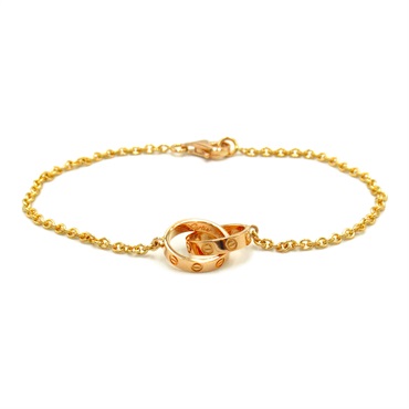 CARTIER Baby love chain Bracelet 17cm B6027000 K18 Rose Gold Used Women