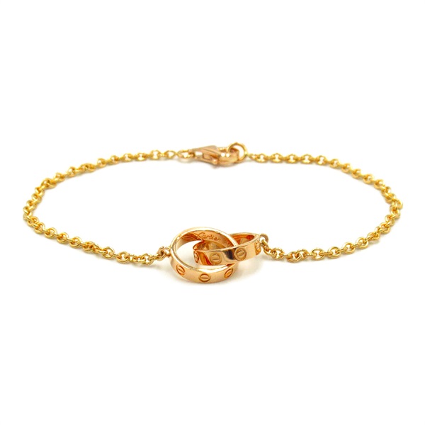 CARTIER Baby love chain Bracelet 17cm B6027000 K18 Rose Gold Used Women