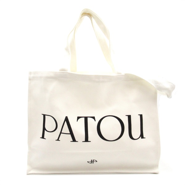 PATOU 2way Shoulder Canvas Tote Bag AC0240076090C White NEW unisex