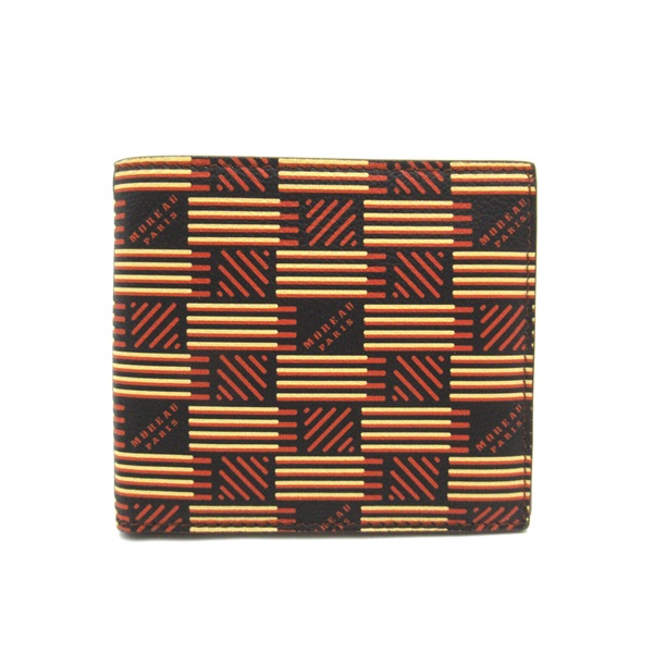 MORABITO wallet Purse 018CLUU Calfskin Brown Beige Blue NEW mens