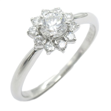 JEWELRY Diamond Ring Pt900Platinum Used women US size