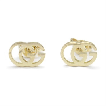 GUCCI GG studs Pierced earrings K18 Yellow Gold Used