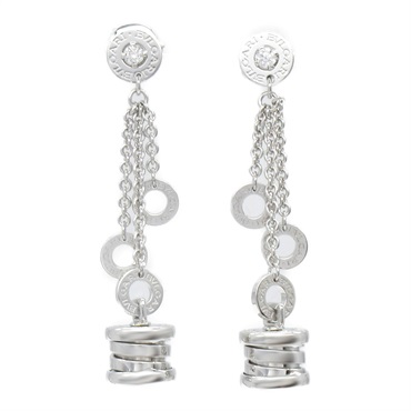 BVLGARI B-zero 1 Element Pierced earrings 18KWG White Gold Used women