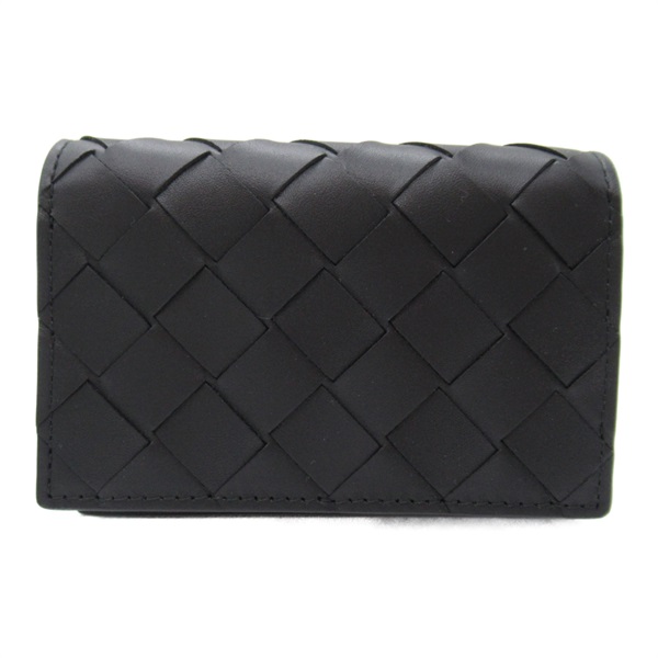 BOTTEGA VENETA Card Case holder intrecciato 605720VCPQ38803 Calfskin Black