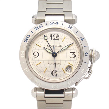 CARTIER Pasha C Meridian Wrist Watch W31029M7 Auto Stainless Steel Used unisex