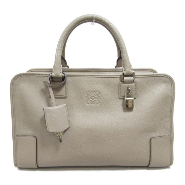 LOEWE Amazona 36 Handbag 352.35.A22 leather Gray Gurege Used Women