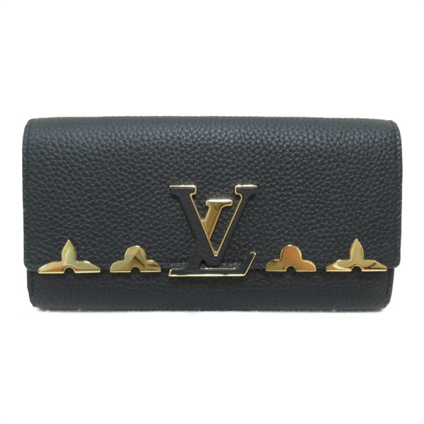 LOUIS VUITTON Portefeuille Capucine wallet M64551 leather Black Used Women LV