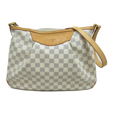 LOUIS VUITTON Siracusa MM Shoulder Bag N41112 Damier Azur canvas Used Women