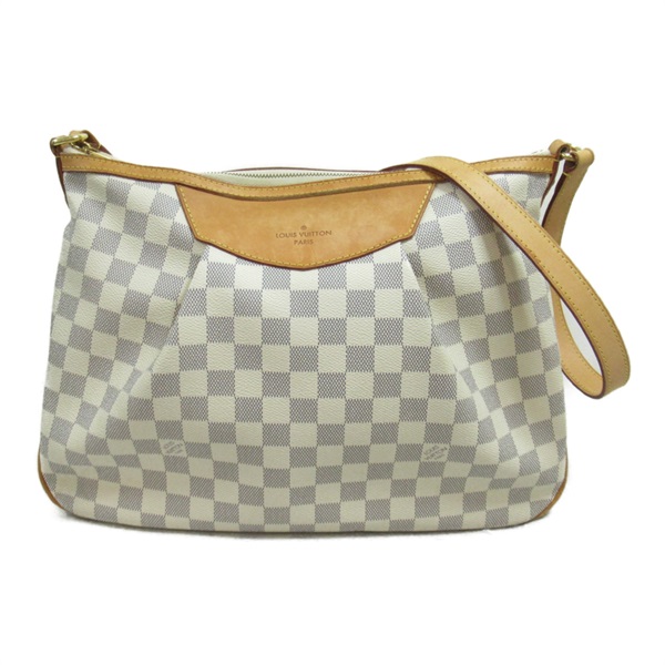 LOUIS VUITTON Siracusa MM Shoulder Bag N41112 Damier Azur canvas Used Women