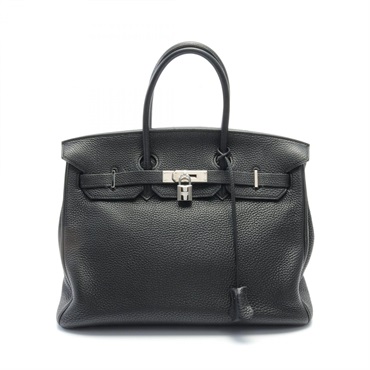 HERMES Birkin 35 Hand bag I Taurillon Clemence Black Used SHW