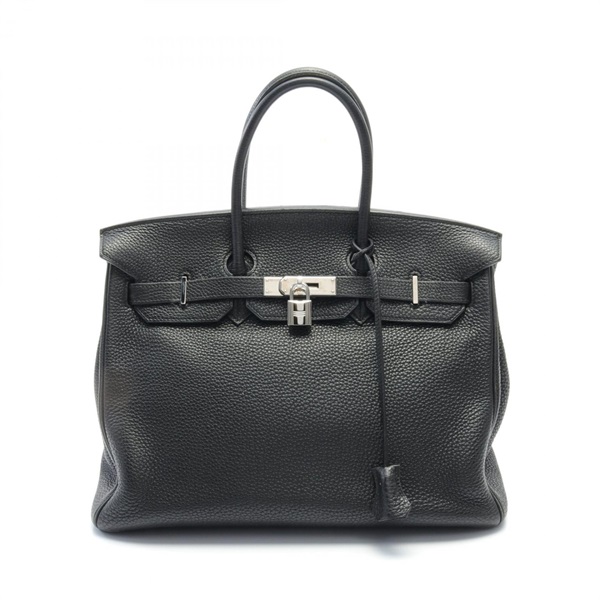 HERMES Birkin 35 Hand bag I Taurillon Clemence Black Used SHW