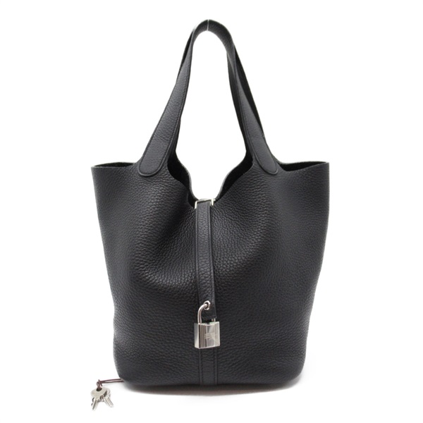 HERMES Picotin Lock MM hand bucket bag Taurillon Clemence Black SHW Used