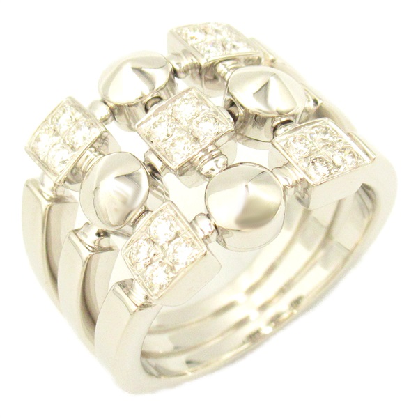 BVLGARI Lucia diamond Ring 18KWG White Gold Used US size 6.75 women