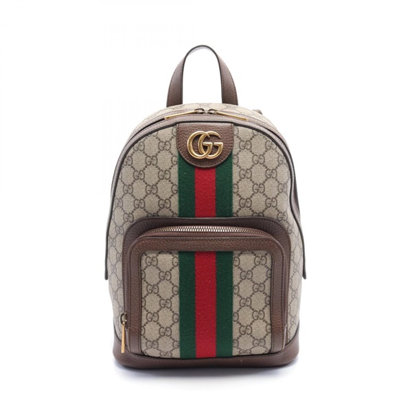 GUCCI Ophidia GG Supreme Rucksack Backpack 547965 canvas leather Beige Used