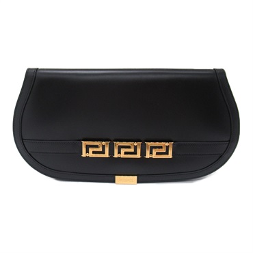 VERSACE clutch bag 10072281A051341B00V leather Black NEW Women