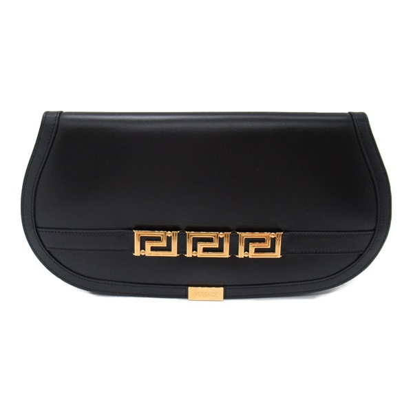 VERSACE clutch bag 10072281A051341B00V leather Black NEW Women
