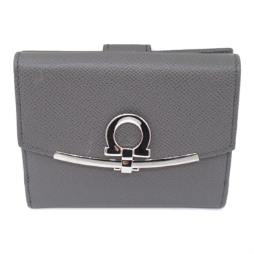 Salvatore Ferragamo wallet Purse 22C877762992 leather Dark gray Used unisex