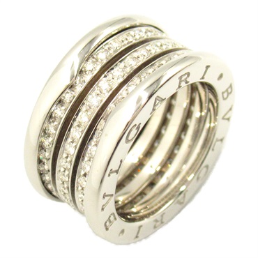 BVLGARI B-zero 1 Ring Diamond 18KWG White Gold Used women US size 5.75 #51