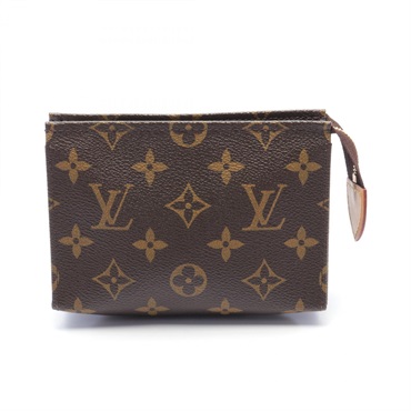 LOUIS VUITTON Poche Toilette 15 Pouch bag M47546 Monogram Brown Used Women LV